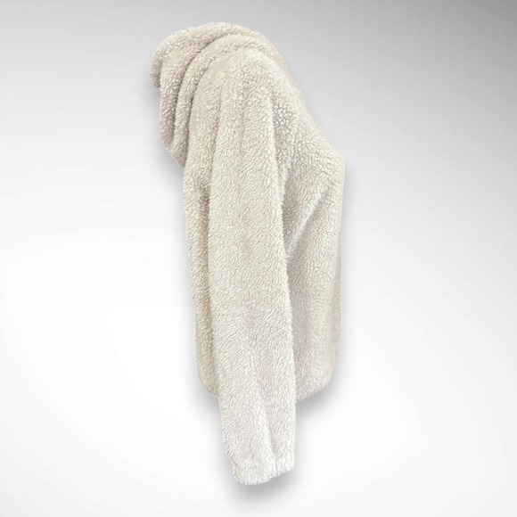 KIRUNDO Women's Apricot Sherpa Pullover‎ Hooded Sweatshirt Small | EUC - Picture 3 of 8